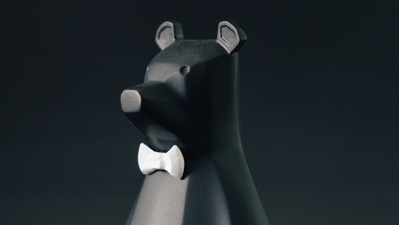 Black Rosco with white Bowtie