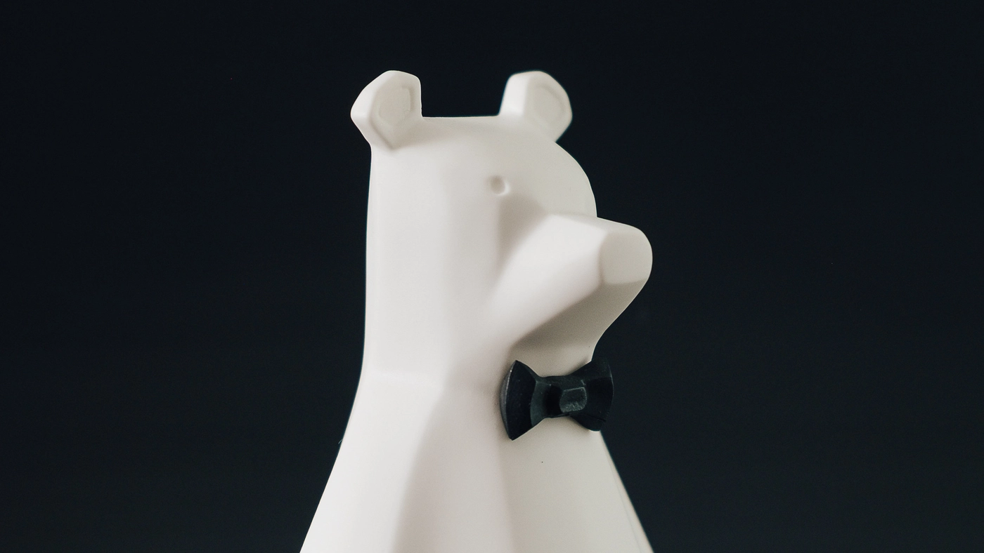 White Rosco with black Bowtie