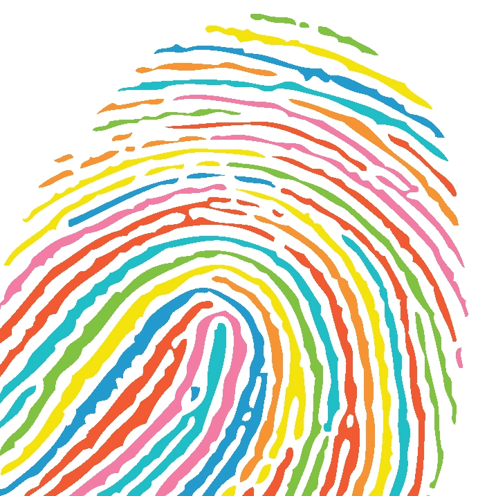 Multicoloured fingerprint, the visual identity of the Interkulturelle Tage, © Ö-Grafik